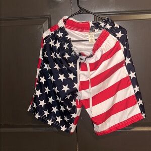 American Flag Swim Shorts